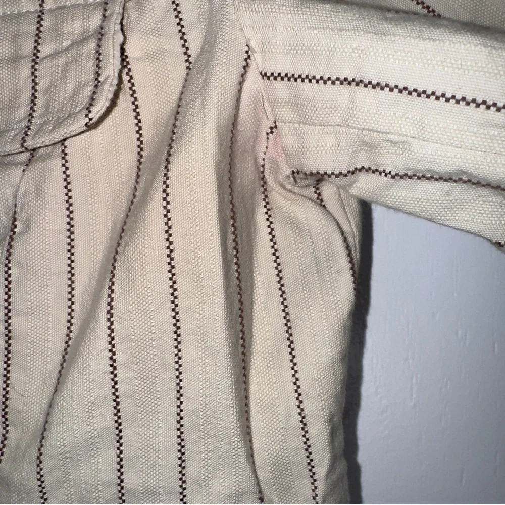 Tibi Women’s Striped Cotton Blazer Jacket Beige Brown Button Front Size 2 - Picture 6 of 12